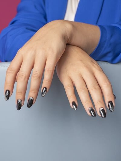 unghie halloween nero